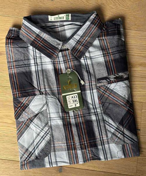 Рубашка Nik (XL-5XL) A11 black-grey (деми)