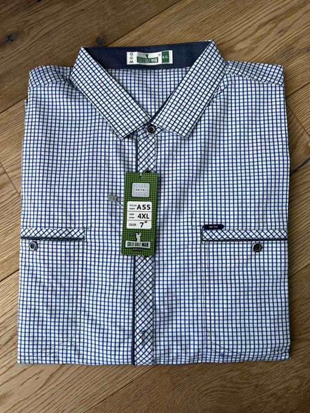 Рубашка Nik (XL-5XL) A55 white-navy (деми)