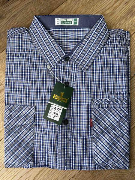 Рубашка Nik (6XL-10XL) AA78 blue (деми)