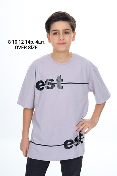 Футболка AMZ (8-14) AZ8 grey (лето)