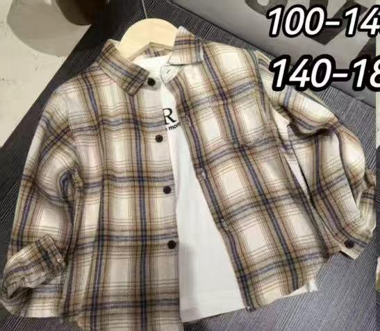 Рубашка Фунтик (5-9) 7727 beige- navy (деми)