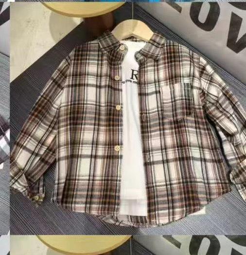 Рубашка Фунтик (5-9) 7727 brown-khaki (деми)