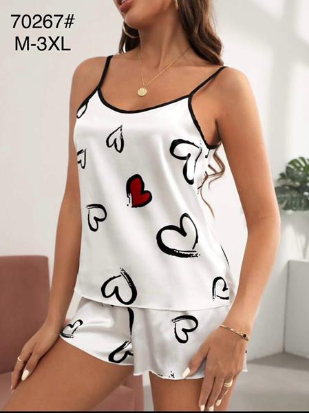 Пижама Modnulya (M-3XL) 70267 white (лето)