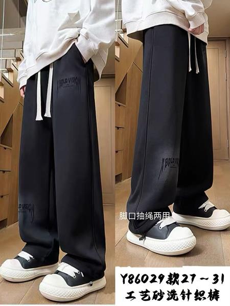 Штаны спорт Meloria (27-31) Y86029 black (деми)