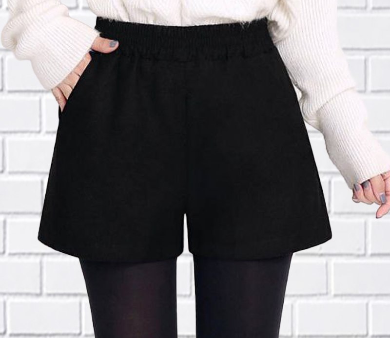 Шорты H&S (36-46) 379 black (лето)