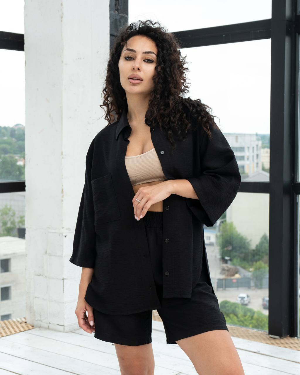 Костюм Sinevir (S-XL) A27 black (лето)