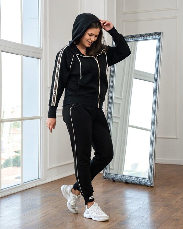 Костюм спорт AZNA (XL-4XL) Д155 balck (деми)