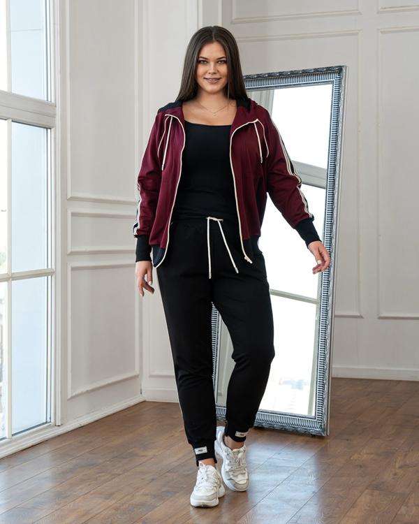 Костюм спорт AZNA (XL-4XL) Д155 wine (деми)