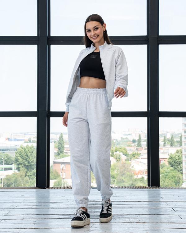 Костюм спорт AZNA (XS-L) Д158 l.grey (деми)