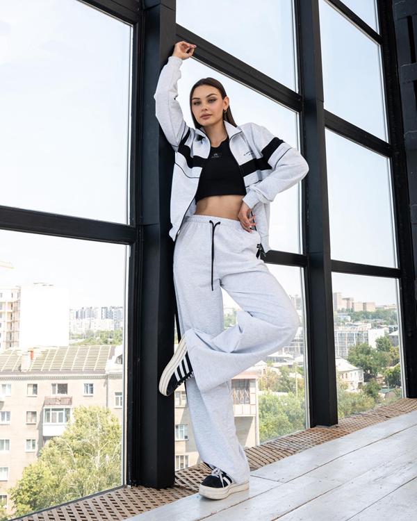 Костюм спорт AZNA (S-XL) Д148 l.grey (деми)