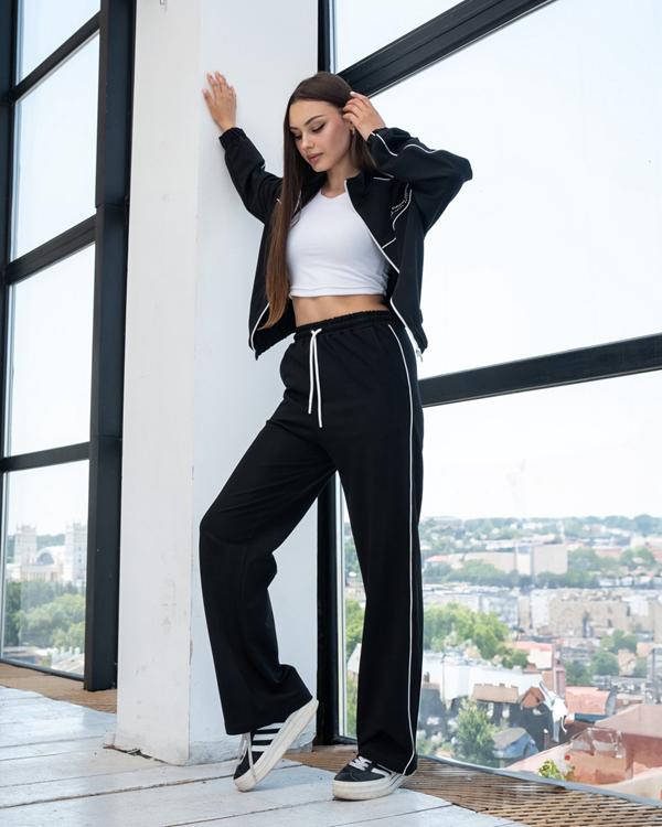 Костюм спорт AZNA (S-XL) Д144 black (деми)