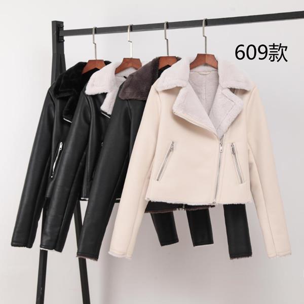 Дубленка Yafeier (S-L) 609 black-white (зима)