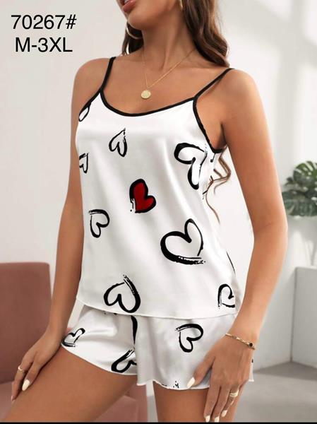 Пижама Romeo life (M-3XL) 70267 white (лето)