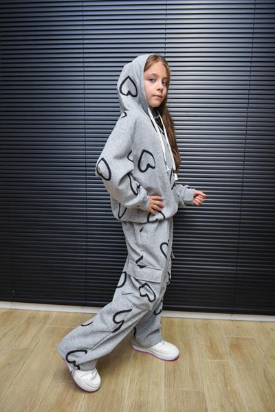 Костюм спорт Yalisi (120-170) 5802 grey (деми)