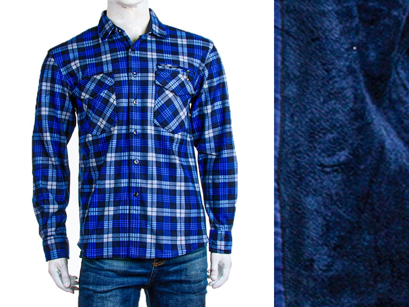 Рубашка Logaster (XL-5XL) A647 d.blue (зима)
