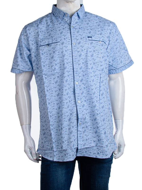 Рубашка Logaster (XL-5XL) A348 blue (лето)