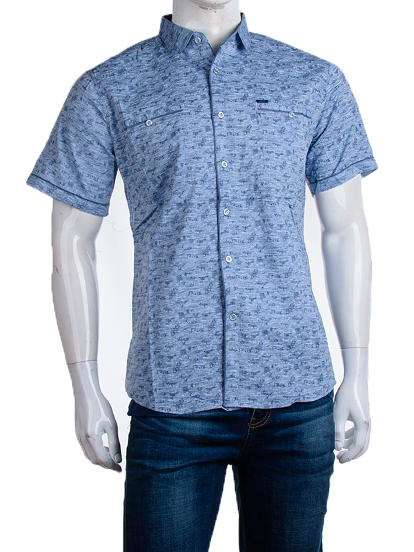 Рубашка Logaster (XL-5XL) A348 d.blue (лето)