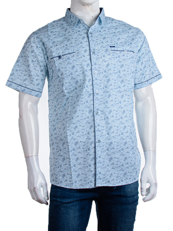 Рубашка Logaster (XL-5XL) A348 l.blue (лето)