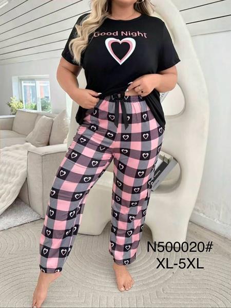 Пижама Brilliant (XL-5XL) 500020 black (лето)
