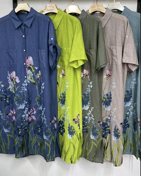 Платье Yafeier (3XL-6XL) 10885 navy (лето)