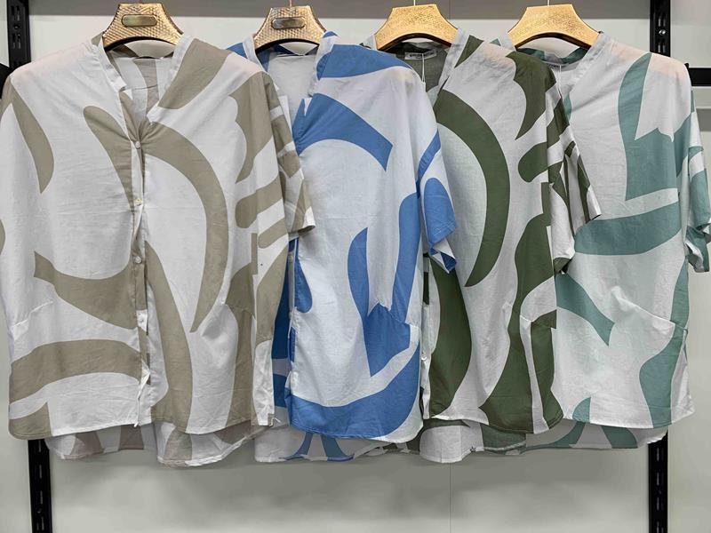 Рубашка Yafeier (3XL-7XL) 8653 beige (лето)