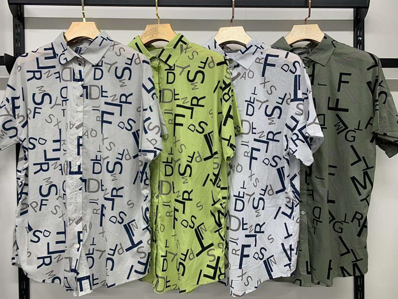 Рубашка Yafeier (3XL-7XL) 9015 grey (лето)