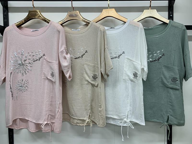 Футболка Yafeier (3XL-6XL) 9539 pink (лето)