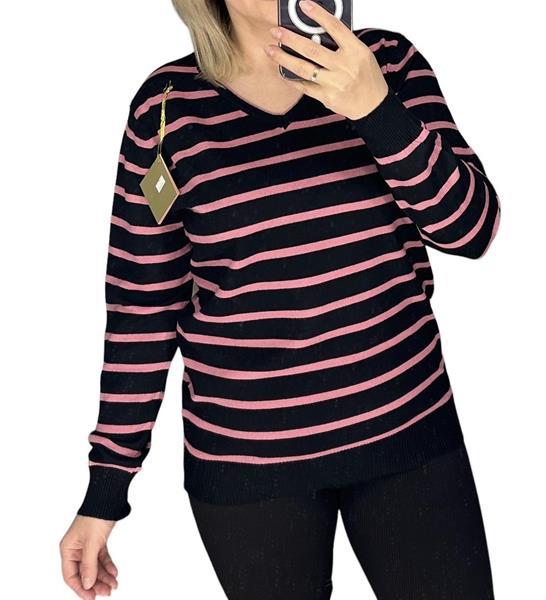 Свитер LeVisha (48-52) 24503 black-pink (деми)