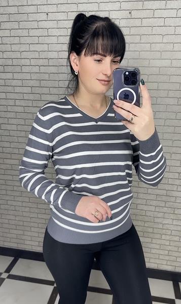 Свитер LeVisha (48-52) 24503 grey (деми)