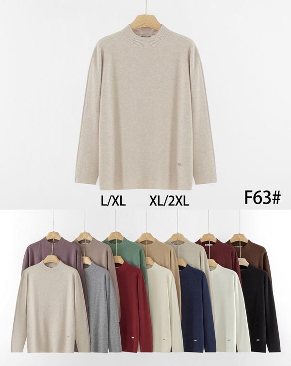 Свитер KissMe (L-2XL) F63 mix (деми)