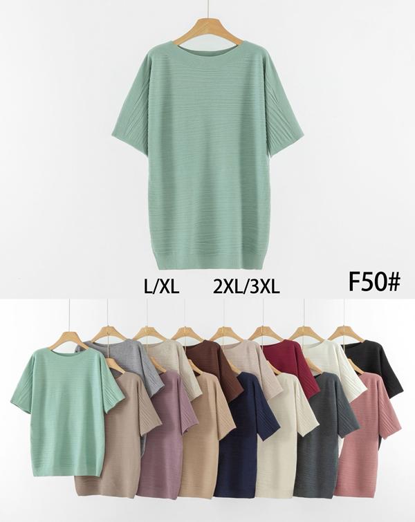 Футболка KissMe (L-3XL) F50 mix (деми)