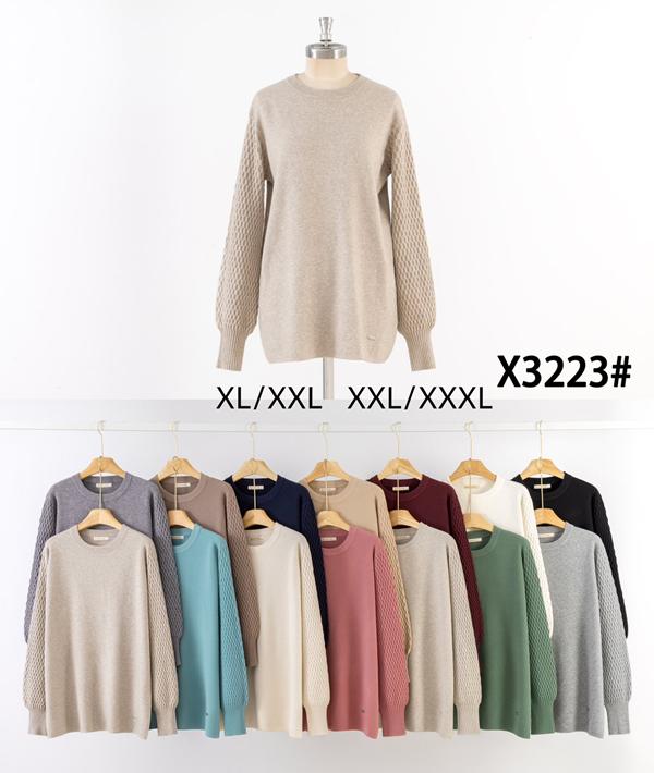Свитер KissMe (XL-3XL) X3223 mix (деми)