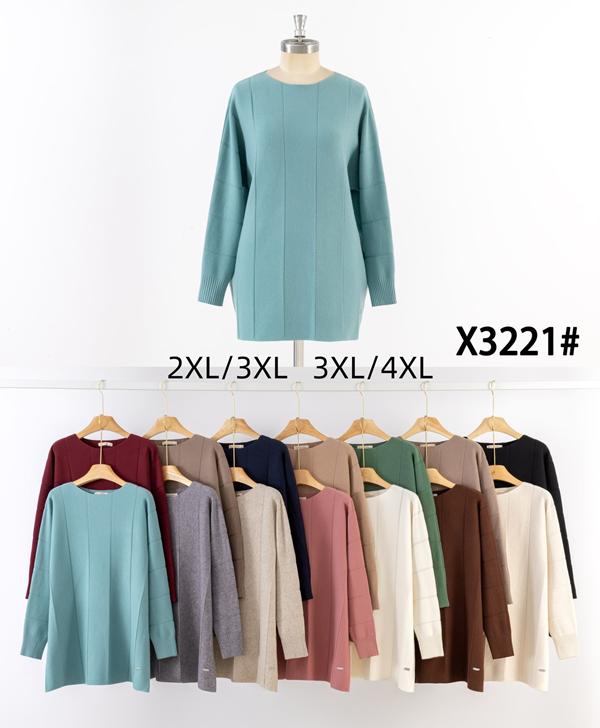 Свитер KissMe (2XL-4XL) X3221 mix (деми)