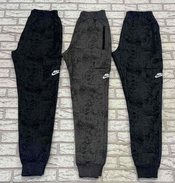 Штаны спорт Shon (46-54) S864 black (деми)