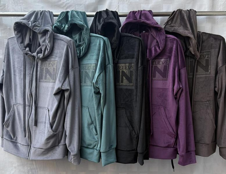 Кофта спорт Shon (54-60) S932 grey (деми)