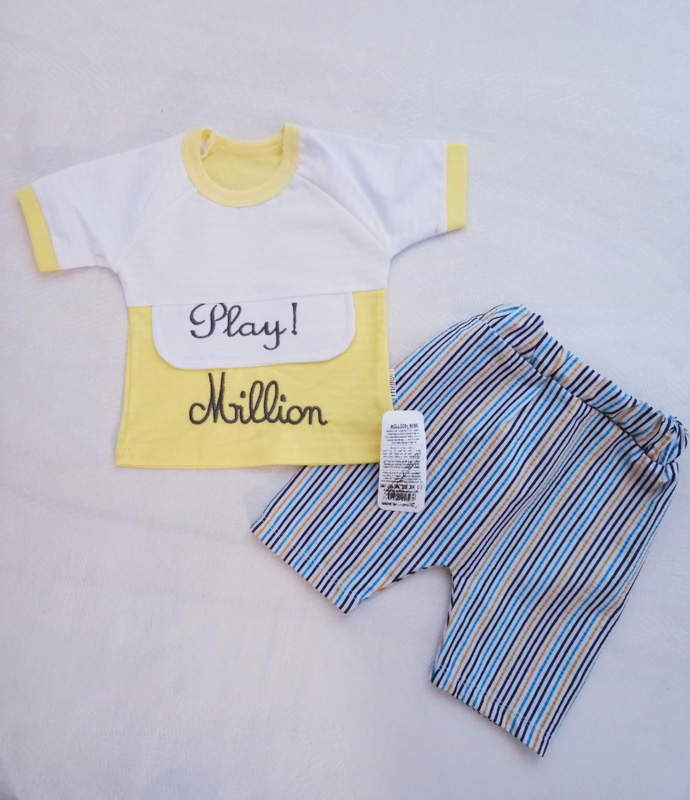 Костюм Malibu2 (62-74) 2323 yellow-l.blue (лето)