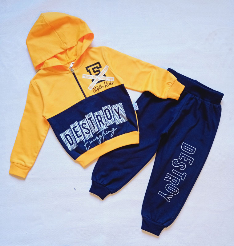 Костюм спорт Malibu2 (2-5) 2314 yellow-navy (деми)