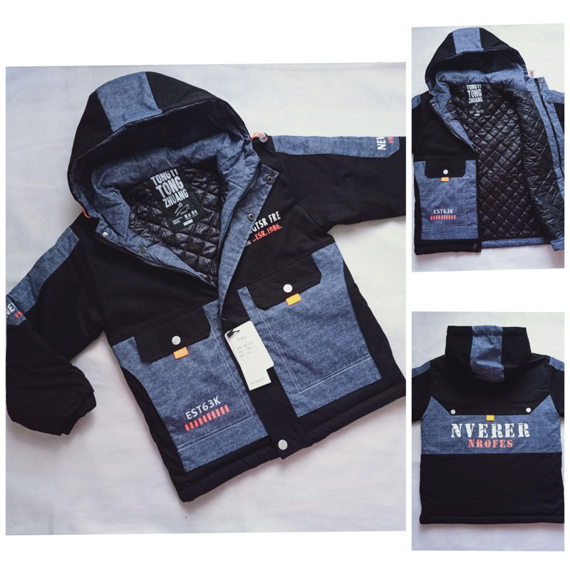 Куртка Malibu2 (11-14) 2154 black-blue (деми)