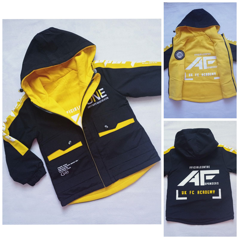 Куртка Malibu2 (110-150) 7801 black-yellow (деми)