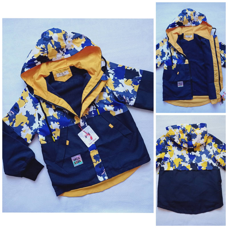 Ветровка Malibu2 (110-134) 5551 navy-yellow (деми)