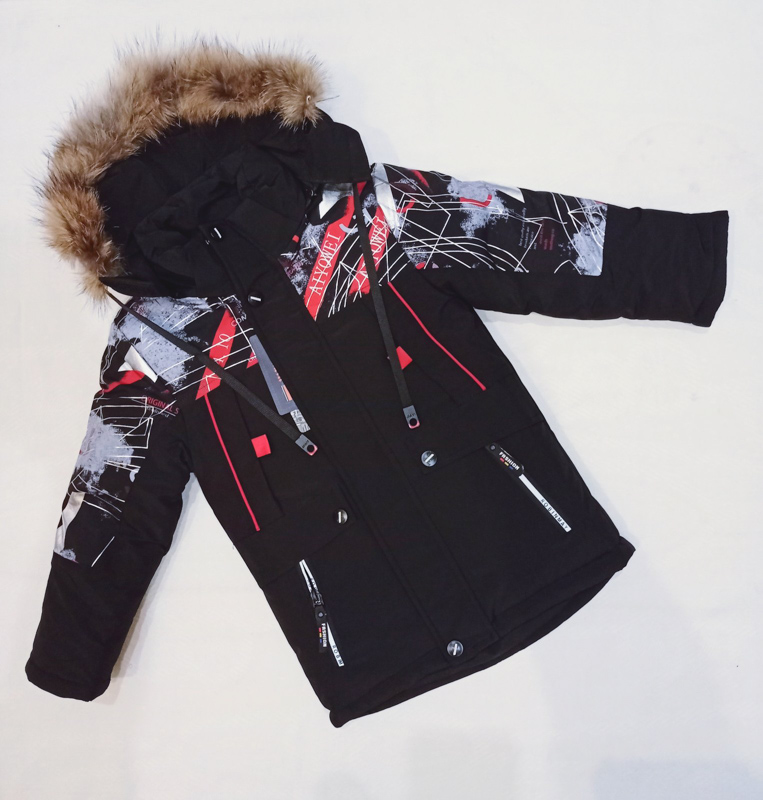 Куртка Malibu2 (98-122) 216 black-pink (зима)