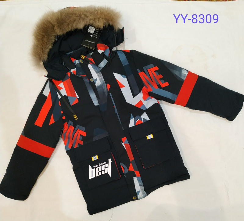 Куртка Malibu2 (134-158) YY8309 black-red (зима)