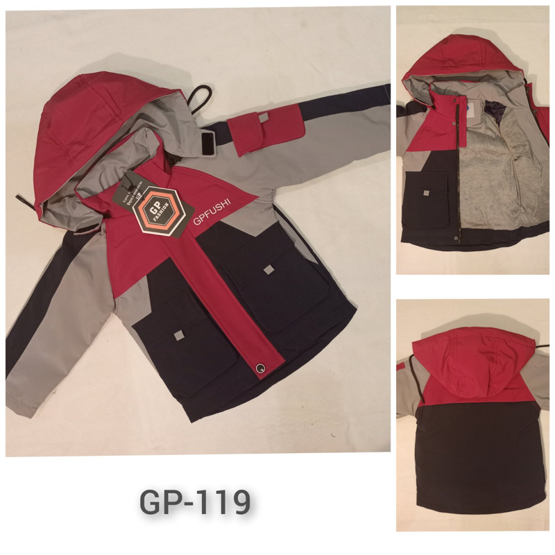 Ветровка Malibu2 (86-110) GP119 black-wine (деми)
