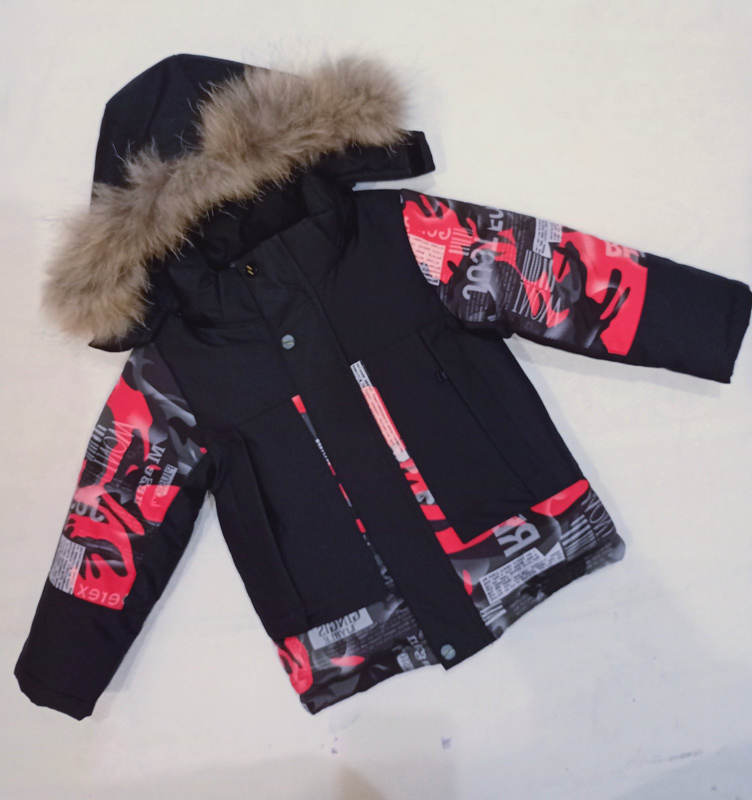 Куртка Malibu2 (86-110) 20-61 black-fuchsia (зима)