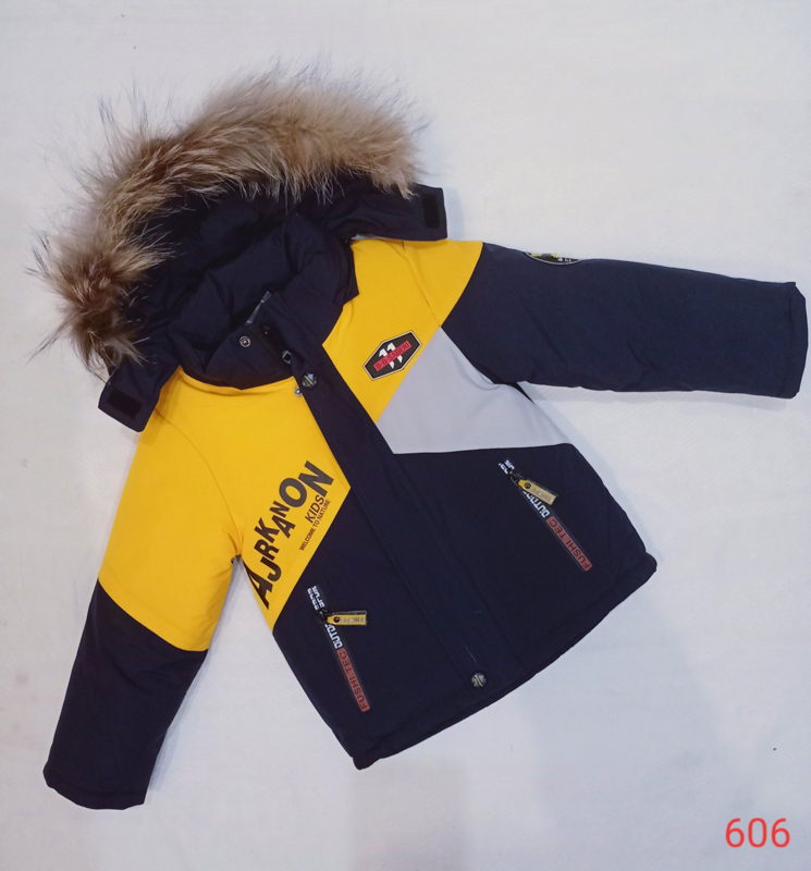 Куртка Malibu2 (86-110) 606 black-yellow (зима)