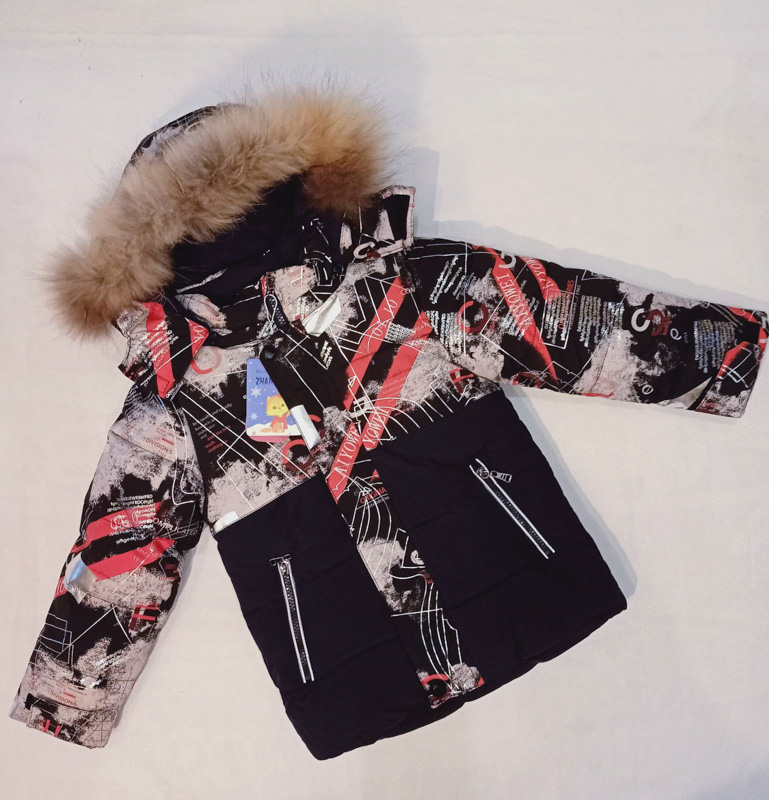 Куртка Malibu2 (104-128) 18-12 black-grey (деми)