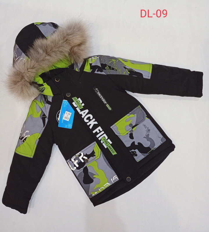 Куртка Malibu2 (98-122) DL09 black-green (зима)
