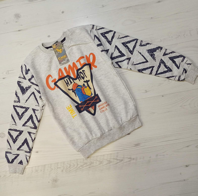 Свитшот Malibu2 (8-12) 13635 grey (деми)