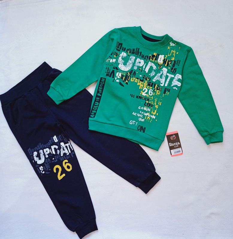 Костюм спорт Malibu2 (5-8) 2009-1 green-navy (деми)