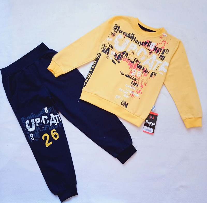Костюм спорт Malibu2 (5-8) 2009-1 yellow-navy (деми)